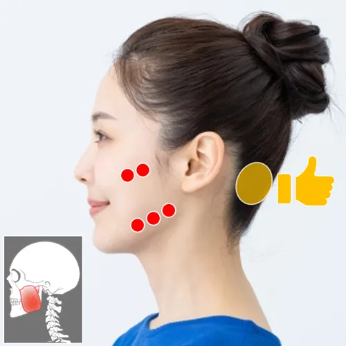 咬筋のほぐし