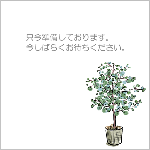 只今準備しております。今しばらくお待ちください。